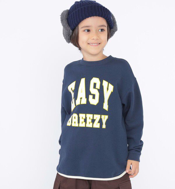 SHIPS KIDS「SHIPS KIDS:100～130cm / パイピング カレッジ ロゴ スウェット」|スウェット・ジャージ|