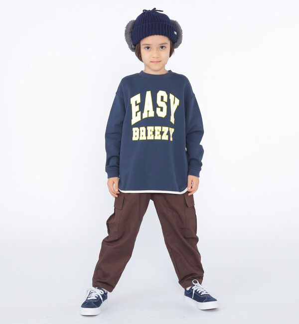 SHIPS KIDS「SHIPS KIDS:100～130cm / パイピング カレッジ ロゴ スウェット」|スウェット・ジャージ|