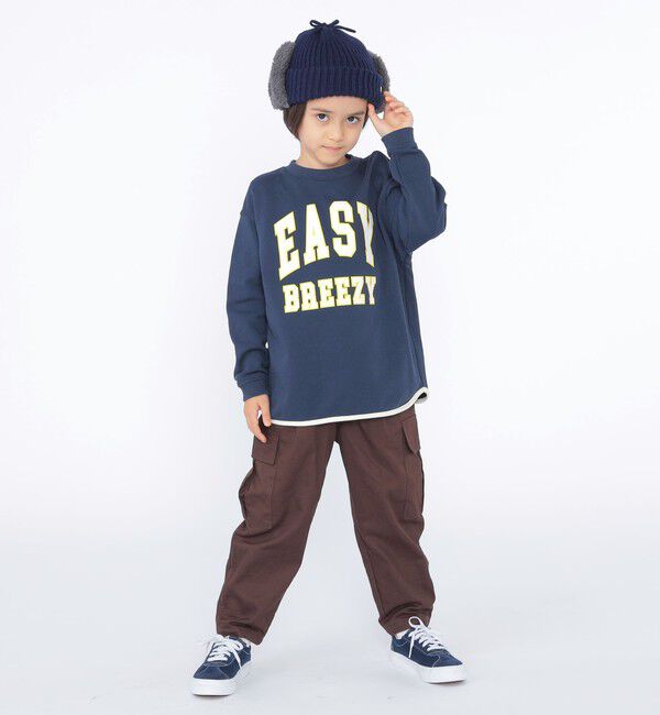 SHIPS KIDS「SHIPS KIDS:100～130cm / パイピング カレッジ ロゴ スウェット」|スウェット・ジャージ|
