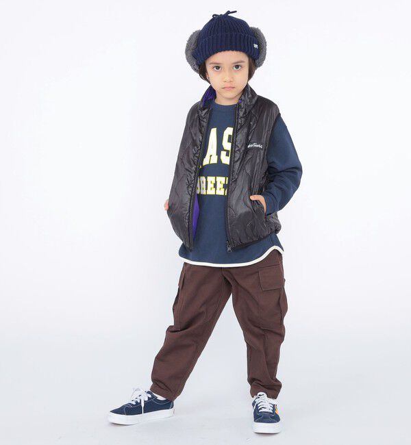 SHIPS KIDS「SHIPS KIDS:100～130cm / パイピング カレッジ ロゴ スウェット」|スウェット・ジャージ|