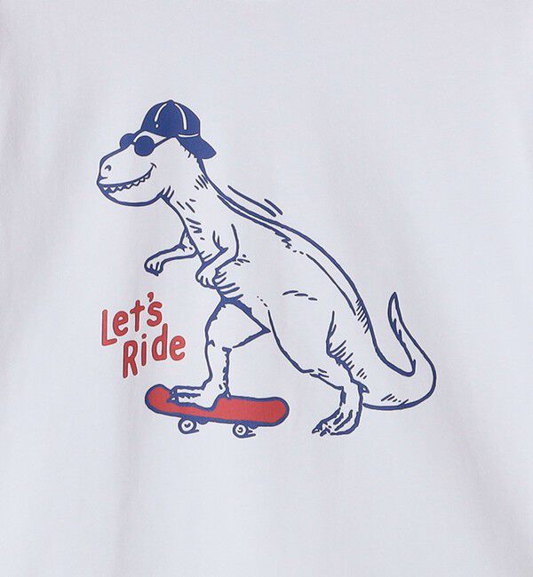 SHIPS KIDS「SHIPS KIDS:80～90cm /〈吸水速乾〉恐竜 プリント 長袖 TEE」|Tシャツ・カットソー|