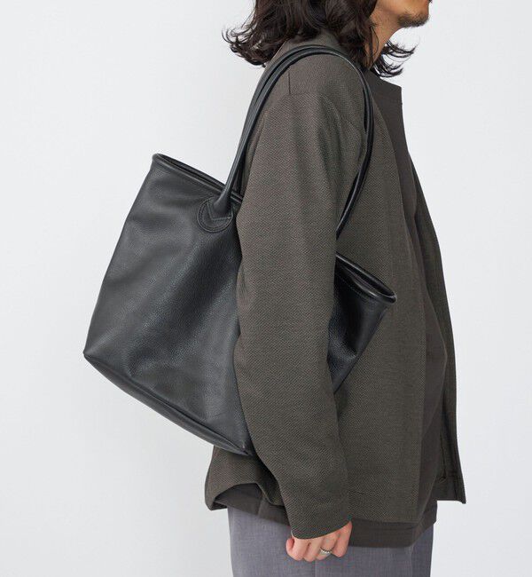 SHIPS「【WEB限定】SHIPS: レザー ショルダー トート バッグ」|トートバッグ|