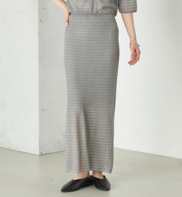 SHIPS for women「《予約》Wai＋:ジャカード シアー スカート」|スカート|