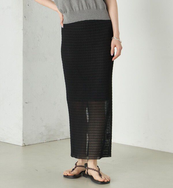 SHIPS for women「《予約》Wai＋:ジャカード シアー スカート」|スカート|