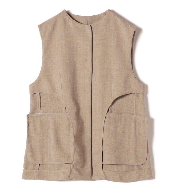 SHIPS for women「《予約》Wai＋:〈手洗い可能〉リネン ライク ベスト」|ベスト・ジレ|