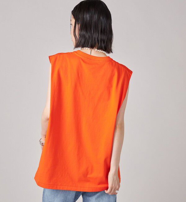 SHIPS for women「SHIPS NINE CASE:ロゴ ノースリーブ TEE」|Tシャツ・カットソー|