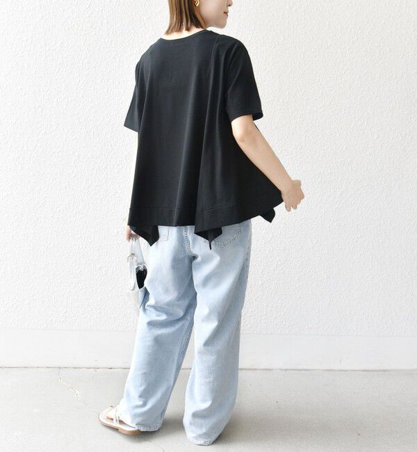 SHIPS for women「ヘムフレア ショート スリーブ プルオーバー」|Tシャツ・カットソー|