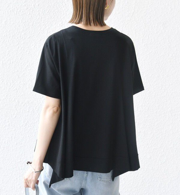 SHIPS for women「ヘムフレア ショート スリーブ プルオーバー」|Tシャツ・カットソー|