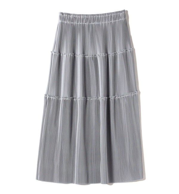 SHIPS for women「〈手洗い可能〉サテン プリーツ ティアード スカート」|スカート|