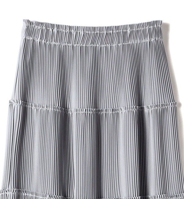 SHIPS for women「〈手洗い可能〉サテン プリーツ ティアード スカート」|スカート|