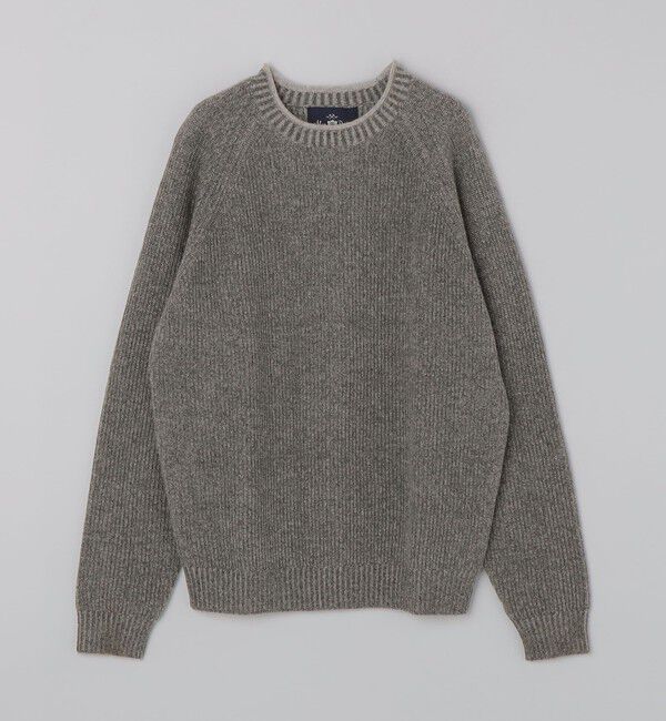 SHIPS「ALANPAINE:〈手洗い可能〉7ゲージ メランジ ロールネック ニット」|ニット・セーター|チャコールグレー