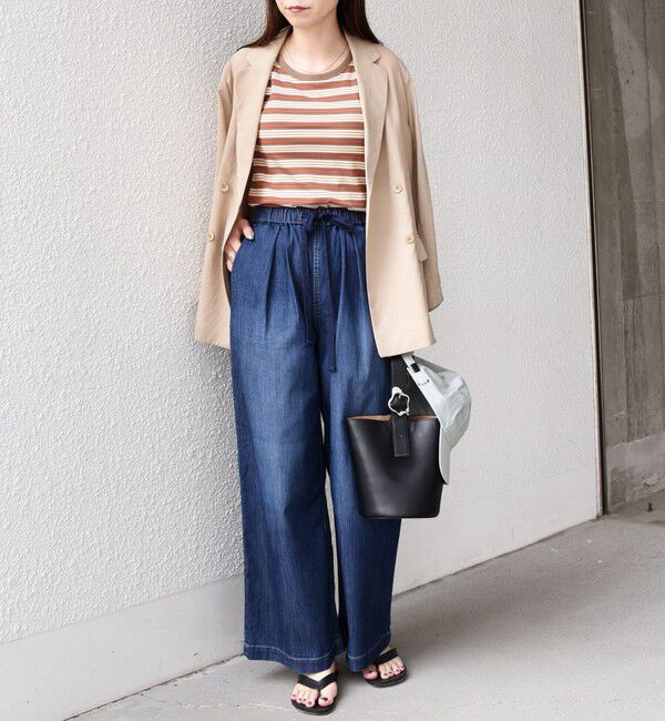 SHIPS Colors 「《予約》SHIPS Colors:〈洗濯機可能〉ファンクション デニム イージー パンツ◆」|デニム|