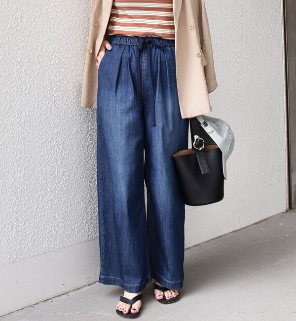 SHIPS Colors 「《予約》SHIPS Colors:〈洗濯機可能〉ファンクション デニム イージー パンツ◆」|デニム|