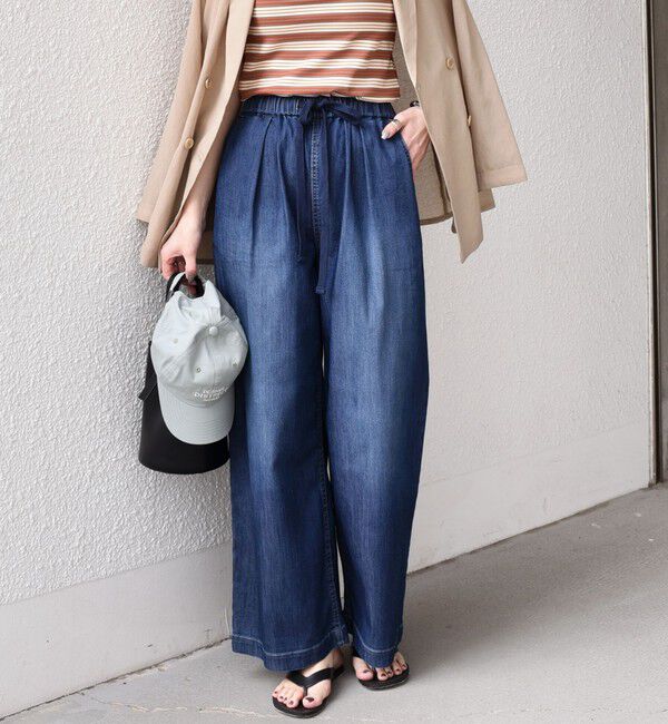 SHIPS Colors 「《予約》SHIPS Colors:〈洗濯機可能〉ファンクション デニム イージー パンツ◆」|デニム|