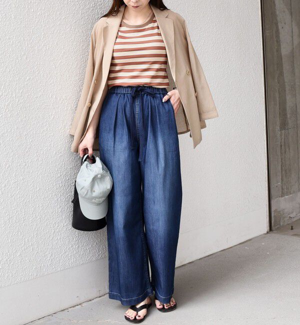 SHIPS Colors 「《予約》SHIPS Colors:〈洗濯機可能〉ファンクション デニム イージー パンツ◆」|デニム|