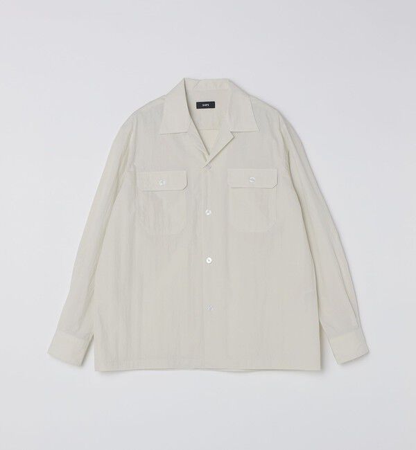 SHIPS「SHIPS:〈洗濯機可能〉CO+ オープンカラー ロングスリーブ シャツ(セットアップ対応)」|シャツ・ブラウス|ホワイト