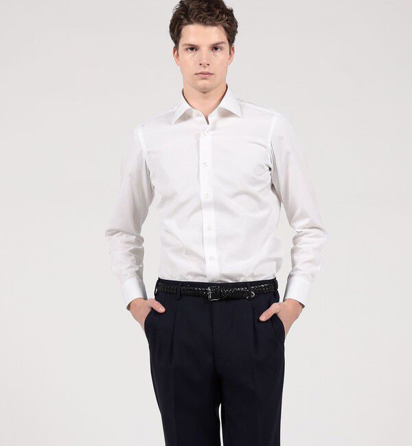 TOMORROWLAND BUYING WEAR「ERRICO FORMICOLA コットンサテン セミワイドカラー ドレスシャツ」|シャツ・ブラウス|