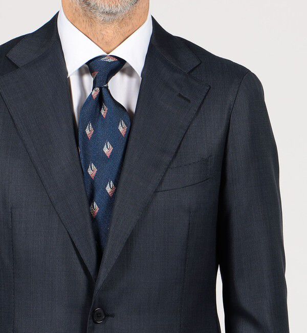 TOMORROWLAND MENS「ウールシルク ピンヘッド シングルブレステッド2Bスーツ Delfino」|スーツ|