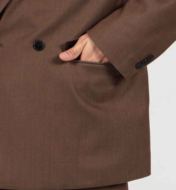 TOMORROWLAND MENS「ウールデニムシャンブレー ダブルブレステッド4Bジャケット」|テーラードジャケット|