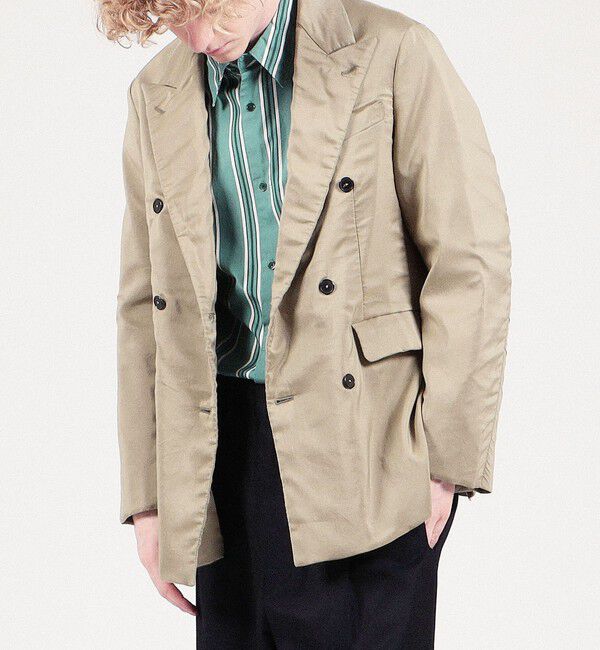 TOMORROWLAND MENS「コットンシルク ダブルブレステッド6Bジャケット」|テーラードジャケット|