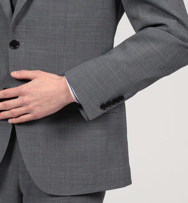 TOMORROWLAND MENS「Super120'sウールポリエステル シングルブレステッド2Bジャケット」|テーラードジャケット|