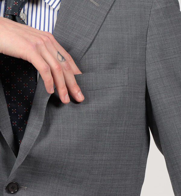 TOMORROWLAND MENS「Super120'sウールポリエステル シングルブレステッド2Bジャケット」|テーラードジャケット|