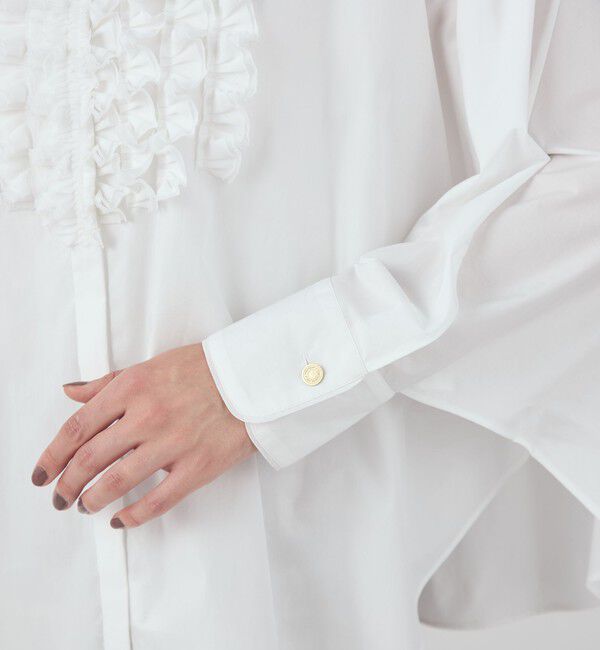 TOMORROWLAND collection「ホワイトコンビネーション マントブラウス」|シャツ・ブラウス|