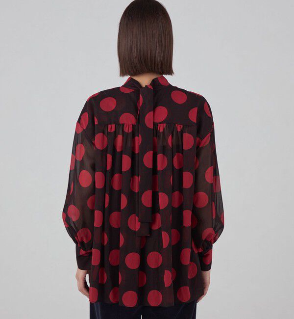 TOMORROWLAND collection「ラルジュドットプリント バックリボンブラウス」|シャツ・ブラウス|