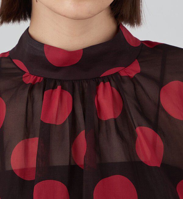 TOMORROWLAND collection「ラルジュドットプリント バックリボンブラウス」|シャツ・ブラウス|