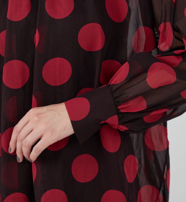 TOMORROWLAND collection「ラルジュドットプリント バックリボンブラウス」|シャツ・ブラウス|