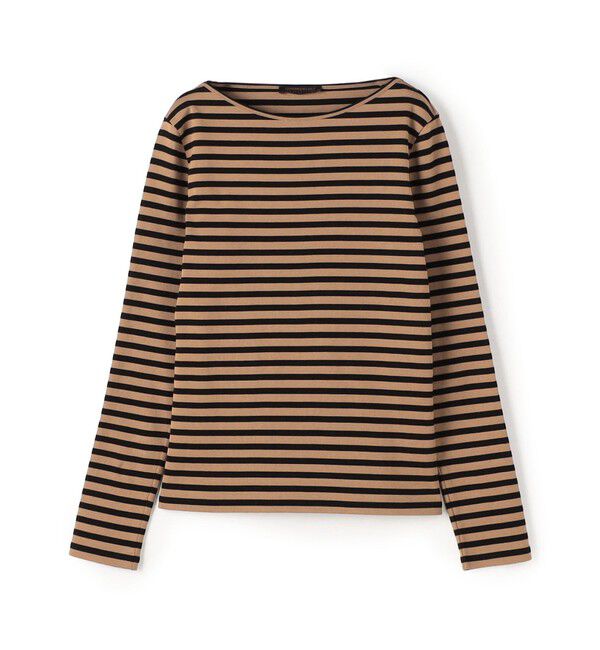 TOMORROWLAND collection「コットンフライスボーダー ロングスリーブプルオーバー」|Tシャツ・カットソー|46 キャメル系