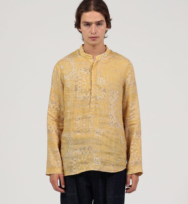 TOMORROWLAND BUYING WEAR「BAGUTTA リネン スタンドカラープルオーバーシャツ」|シャツ・ブラウス|