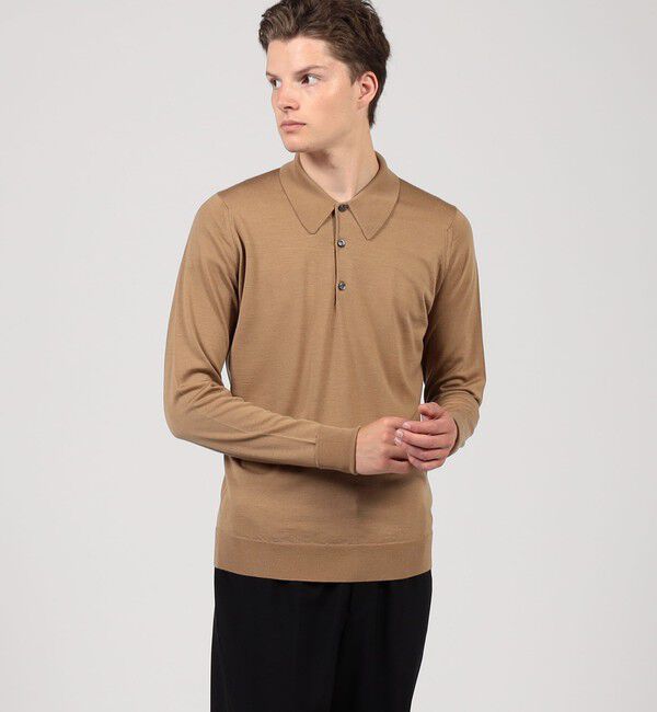 TOMORROWLAND BUYING WEAR「JOHN SMEDLEY 30G EASY FIT ウール ニットポロシャツ DORSET」|ニット・セーター|