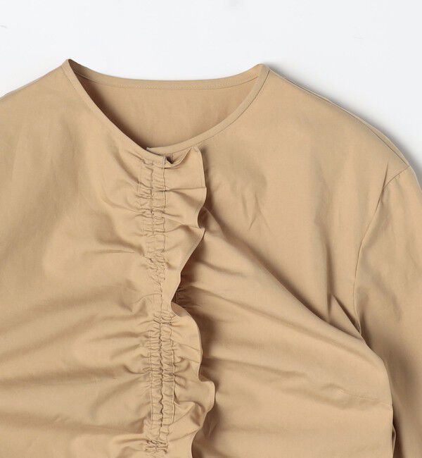 BACCA「コットンタイプライター ギャザードブラウス」|シャツ・ブラウス|