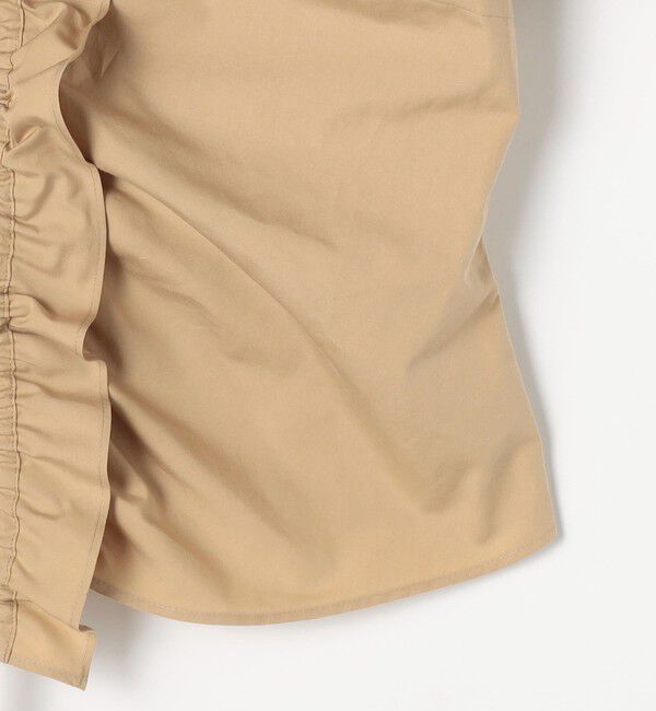 BACCA「コットンタイプライター ギャザードブラウス」|シャツ・ブラウス|