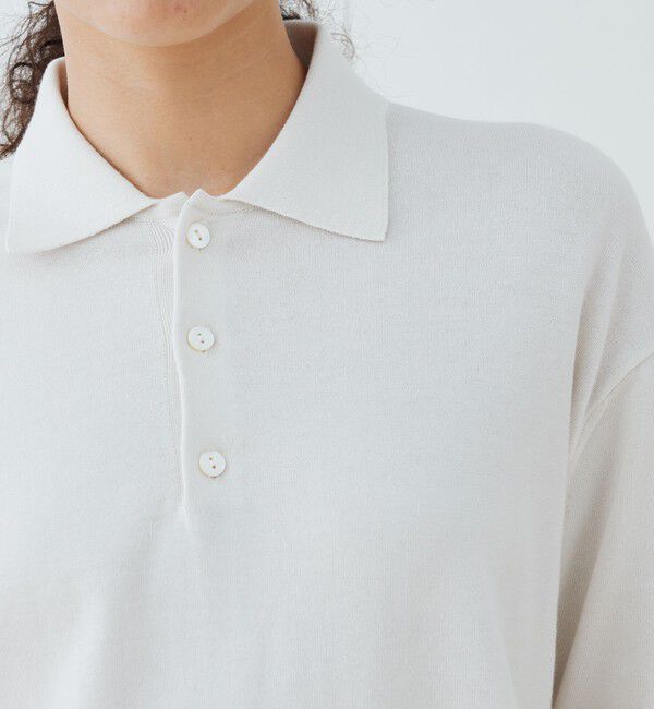 GALERIE VIE「プレーンコットン ポロプルオーバー」|ニット・セーター|