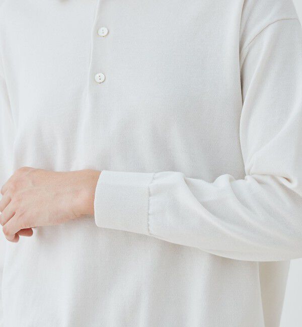 GALERIE VIE「プレーンコットン ポロプルオーバー」|ニット・セーター|