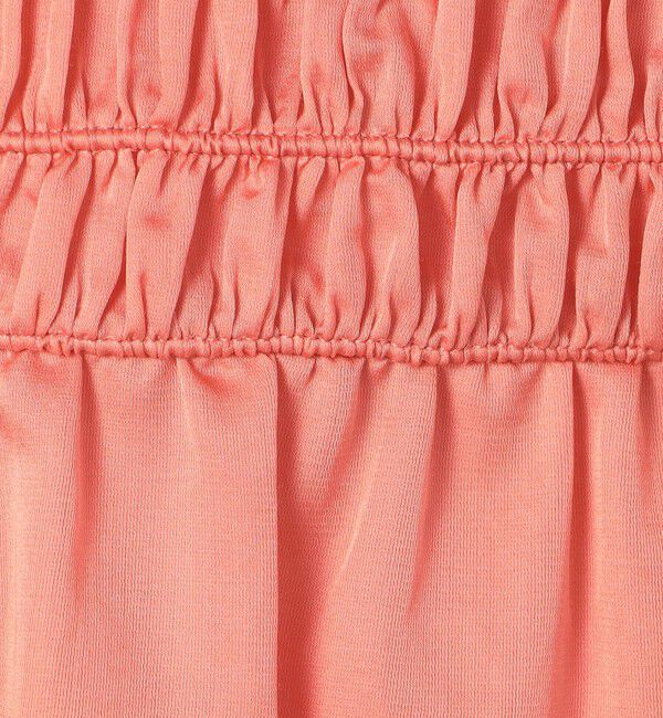 Ballsey「コットンシルクサテン シャーリングブラウス」|シャツ・ブラウス|