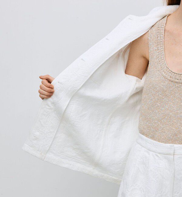 BACCA「コットンリネンジャガード サファリジャケット」|その他|