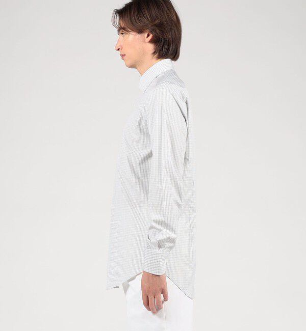 TOMORROWLAND MENS「コットン ワイドスプレッドカラー チェックドレスシャツ」|シャツ・ブラウス|