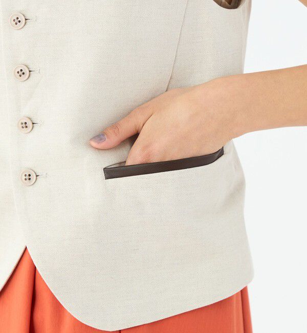 MACPHEE「タイニーヘリンボーン コンパクトジレ」|ベスト・ジレ|