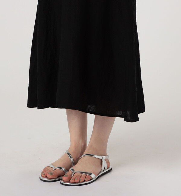 GALERIE VIE「ランダムリネン フレンチスリーブワンピース」|ワンピース|