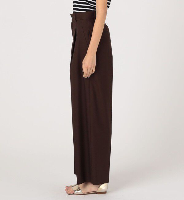 MACPHEE「ストレッチトロピカル タックワイドパンツ」|スラックス|