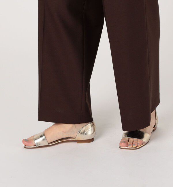 MACPHEE「ストレッチトロピカル タックワイドパンツ」|スラックス|