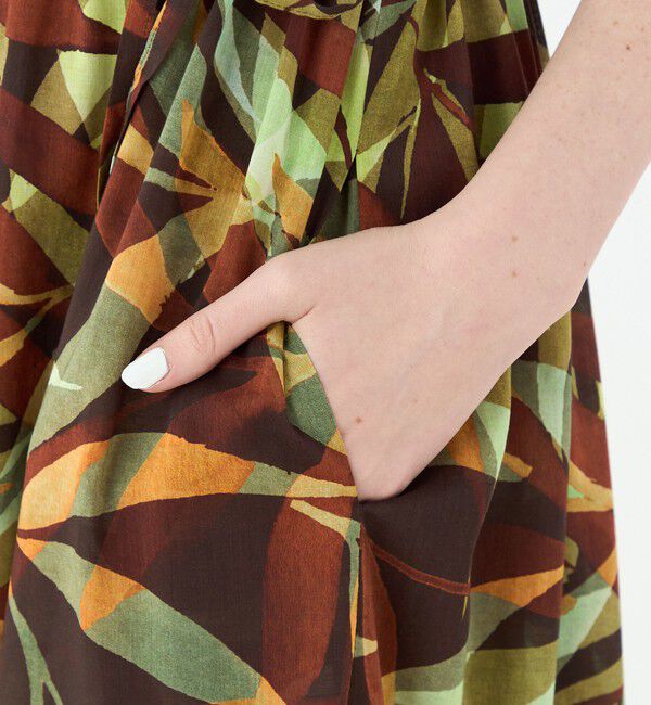 Ballsey「スタックリーフプリント カシュクールライクワンピース」|ワンピース|