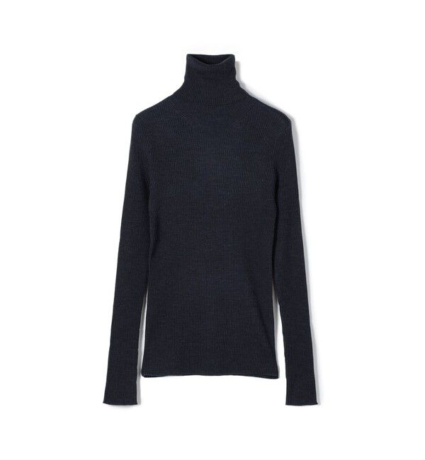 GALERIE VIE「プルミエールウールリブ タートルネックプルオーバー」|ニット・セーター|67 ダークブルー