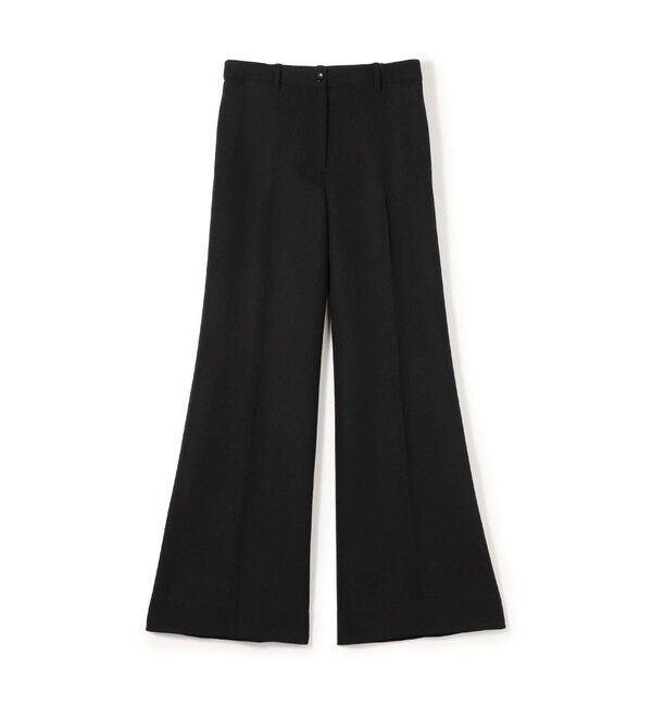 DES PRES「ナチュラルストレッチウール セミフレアパンツ」|スラックス|19 ブラック