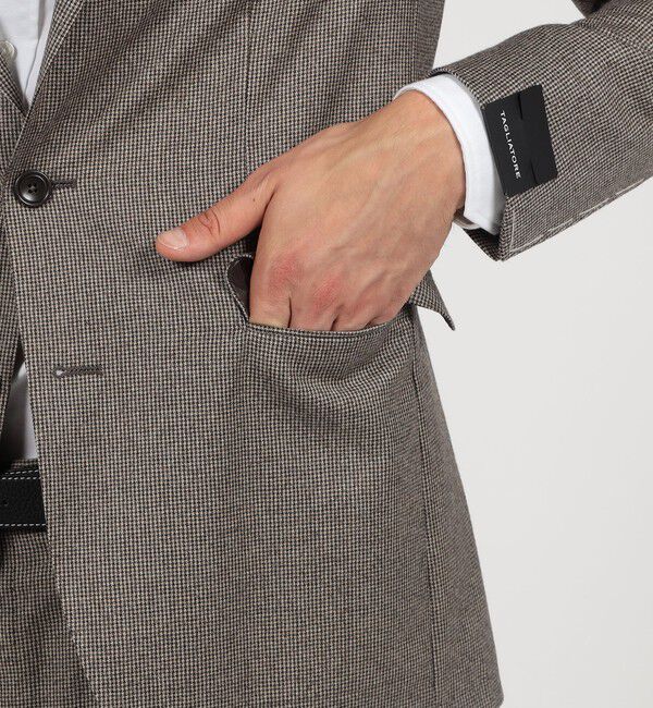 TOMORROWLAND MENS「【別注】TAGLIATORE ウールサキソニーハウンドトゥース シングルブレステッド2Bスーツ」|スーツ|