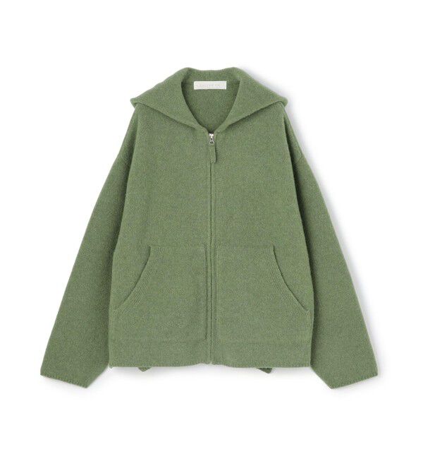 GALERIE VIE「オーストラリアンラムズウール ジップアップブルゾン」|ブルゾン・スタジャン|55 グリーン