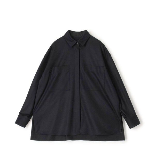 Ballsey「ウールスムース ビッグシャツ」|シャツ・ブラウス|69 ネイビー